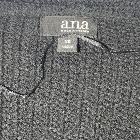 ANA - A New Approach - NWT Black Knit Pocket Sweater Open Cardigan Size XS Women - Picture 7 of 9